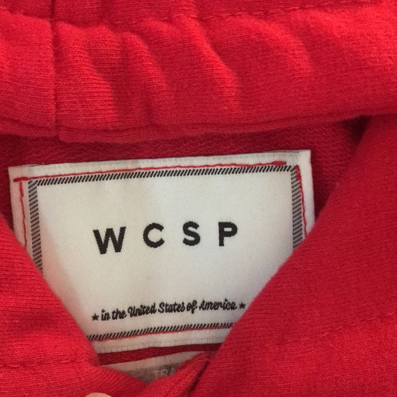 Red hoodie short sleeve with side zippers - Picture 2 of 4